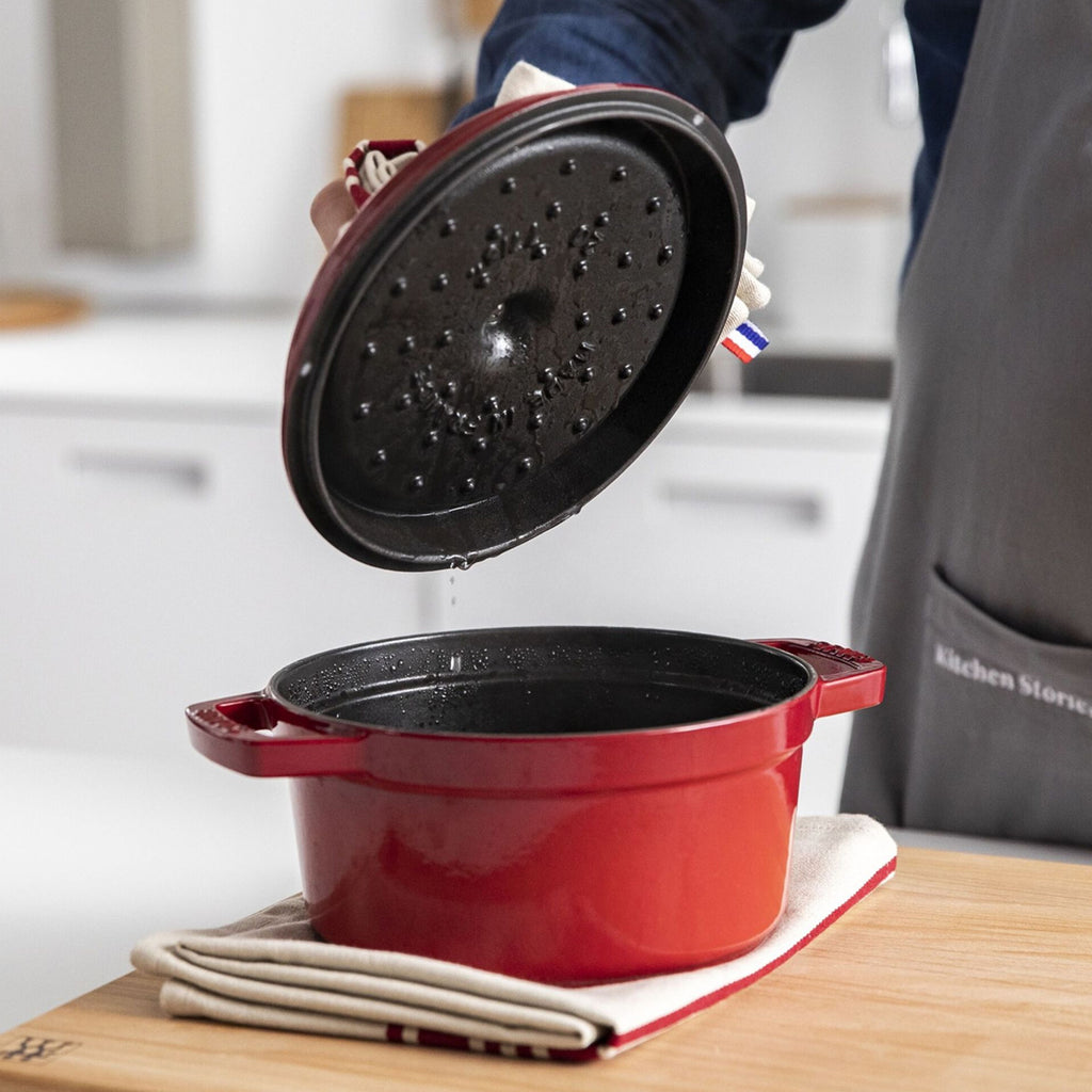 Staub La Cocotte 24cm, rund, Kirsch-Rot, Gusseisen